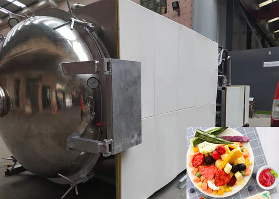 OEM ODM Voedsel vacuüm vriesdroger PLC controle 500kg/batch