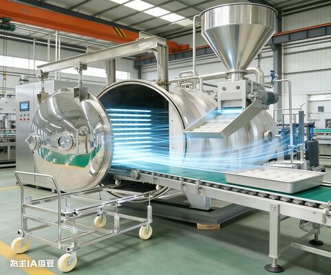 Industriële Vriesdroger, capaciteit 200 KG. Verwerk bulk ingrediënten, farmaceutische producten & premium voedingsmiddelen efficiënt