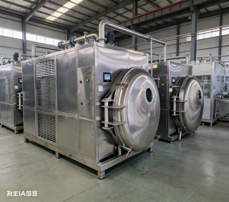 Vergroot de productie, maximaliseer de winst. 200kg industriële vriesdroger met geavanceerde PLC-controle, CIP sanitaire systeem en 24/7 continue zware werking