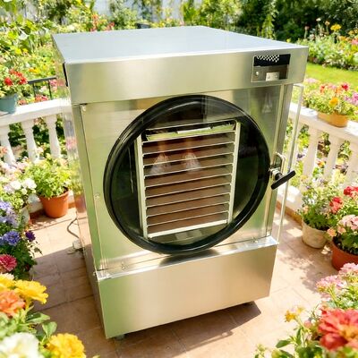 SUS304 roestvrijstalen vriesdroger voor thuisgebruik aangedreven door Danfoss Compressor 220V 1PH 50 60HZ Geoptimaliseerd voor thuisgebruik en voedselbehoud
