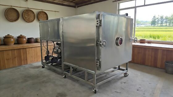 Industriële vriesdroger van 304 roestvrij staal met elektrisch verwarmingssysteem en BITZER of Leybold koelunit voor consistente resultaten