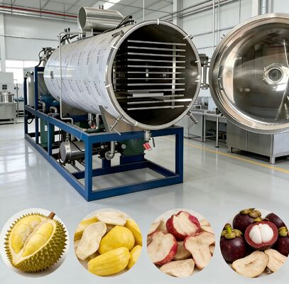 Industriële vriesdroger met waterkoeling, met een temperatuurbereik van min 50 graden Celsius tot plus 80 graden Celsius en volledig automatische bedrijfsmodus