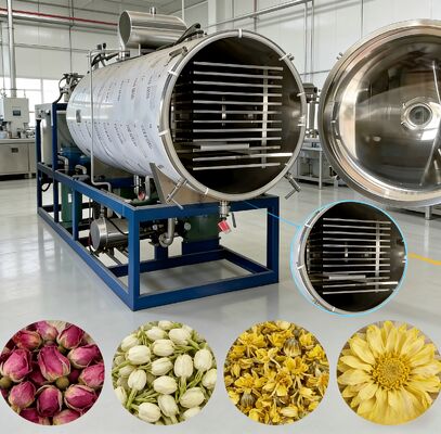 220V 380V 3PH voedingsvoorziening Vriesdroger inclusief BITZER of Leybold koelinstallatie ontworpen voor voedselconservering