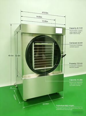 Mini vriesdroger 220V 1PH 50/60HZ met een temperatuurbereik van min 50 tot plus 90 graden Celsius, ideaal voor voedseldehydratie en laboratoriumgebruik