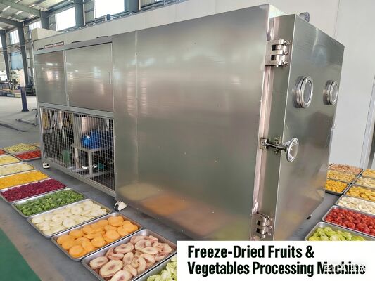 Vriesdroging Temperatuur -40C-80C Voedsel vacuüm vriesdroger met 35KW installatie vermogen en Baosi of  vacuümpomp die het vriesdrogen verzekert