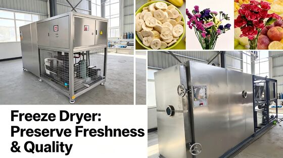 2600 kg voedselvacuümvriesdroger capaciteit 100 kg per batch, perfecte oplossing voor het vriesdrogen van voedselproducten in grote hoeveelheden