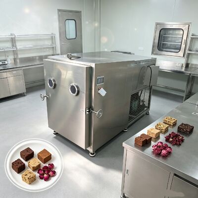 Kamergrootte 1800 x 1700 x 1300 mm groentevriesdroger met lademateriaal van roestvrij staal 304 en een batchcapaciteit van 100 kg voor commercieel gebruik